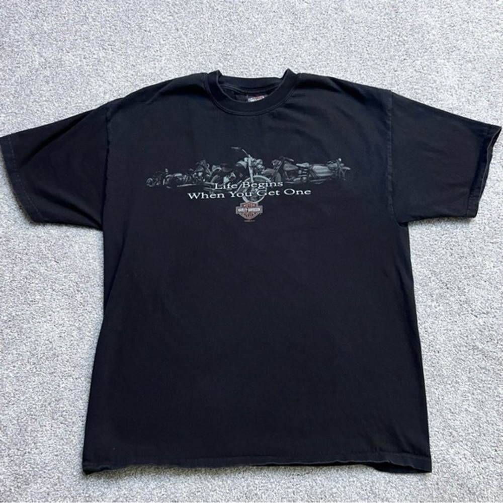 Harley Davidson graphic black Tshirt size large